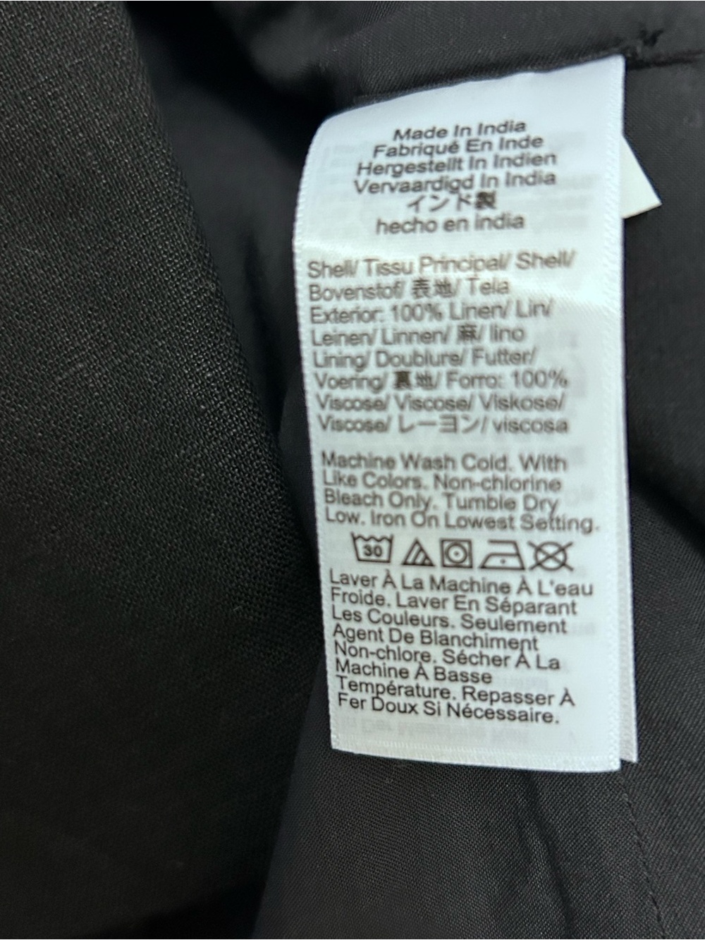 Black Linen Vest, new with tags - Picture 4 of 6